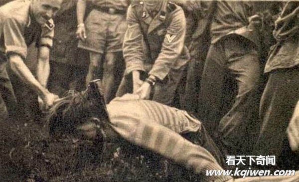 实拍纳粹的骇人暴行用斧头用锯将人斩首(组图)